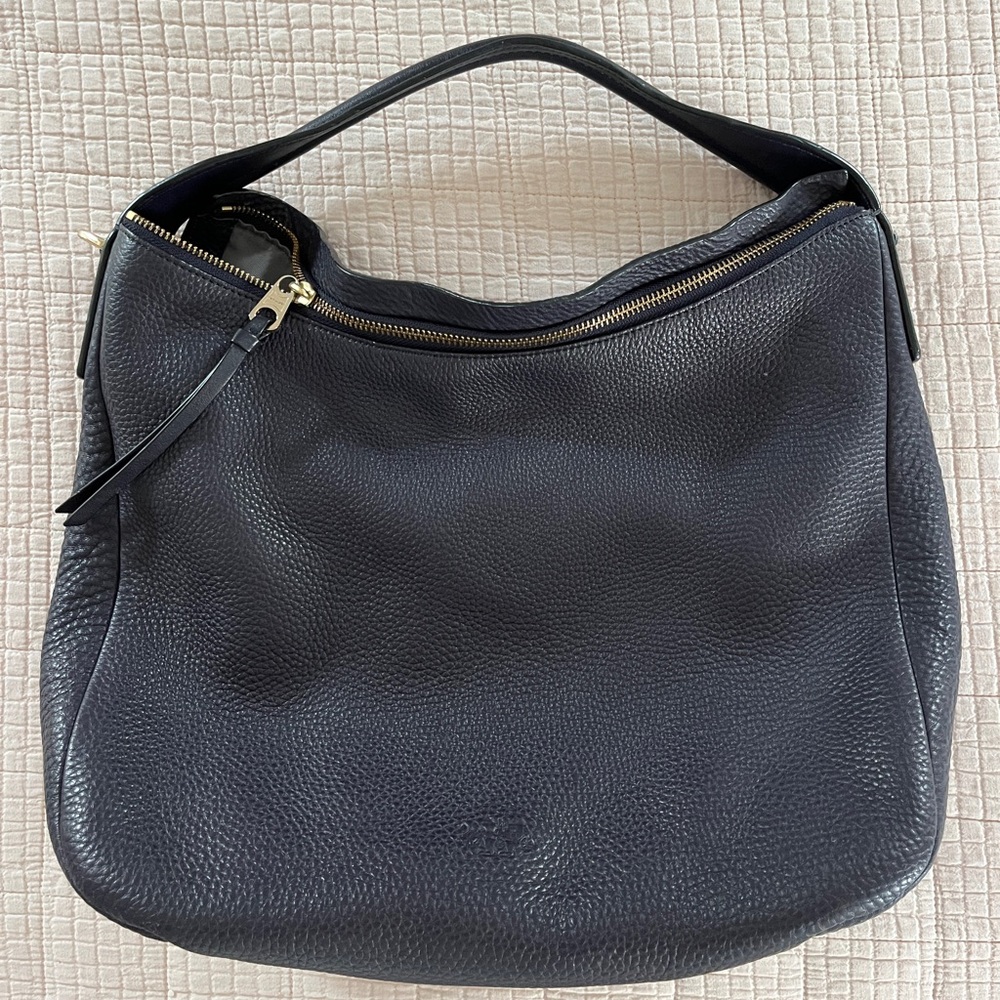 Coach blue leather bag